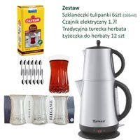 Zestaw Turecki: Czajnik, Herbata, Tulipanki 165ml, Łyżeczki
