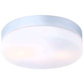 Zewnętrzna LAMPA sufitowa stropowa VRANOS 32112 Globo łazienkowa OPRAWA okrągły PLAFON na taras outdoor IP44 biały srebrny