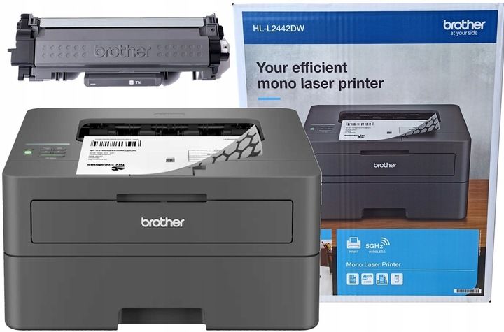 Drukarka laserowa A4 mono BROTHER HL-L2442DW, duplex, sieć Wi-Fi, 36M GW PL zdjęcie 1