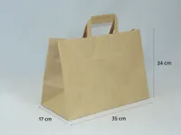 Torba papierowa beżowa 35 x 17 x 24 cm