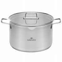 GARNEK GERLACH AMBIENTE 10L 28CM INDUKCJA GAZ STAL NIERDZEWNA 3X GRUBE DNO