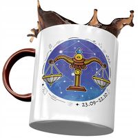 Kubek Bordowy Waga Znaki Zodiaku Horoskop Z Nadrukiem Ze Zdjęciem