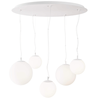 Wisząca lampa kulista Basic Form MOD321PL-05W1 na linkach biała