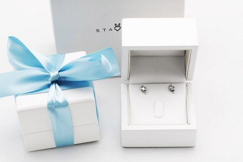 Złote kolczyki KBD5523 - Diament na Arena.pl