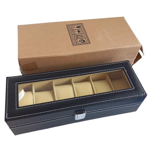 Organizer Pudełko na Zegarki Etui Szkatułka Czarny na Arena.pl