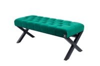 Ławka Metalowa Pikowana Emra Wood LPM-11 Siedzisko Zieleń 70 cm