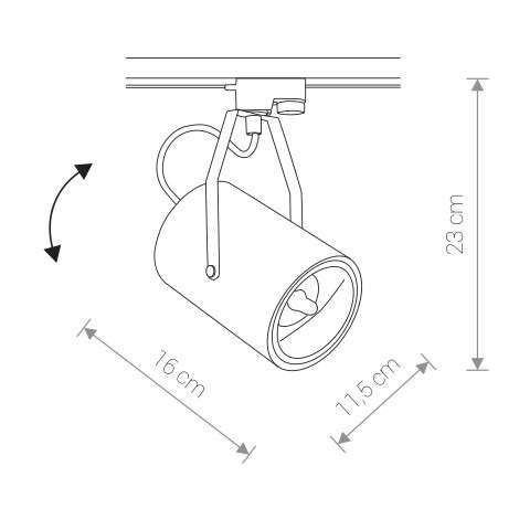 LAMPA sufitowa PROFILE BIT PLUS 9020 Nowodvorski tuba OPRAWA do systemu szynowego 1-fazowego tuba biała zdjęcie 3
