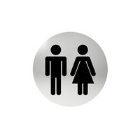 OZNACZENIE OKRĄGŁE WC, KLEJONE STAL NIERDZEWNA - MP ONWCOK