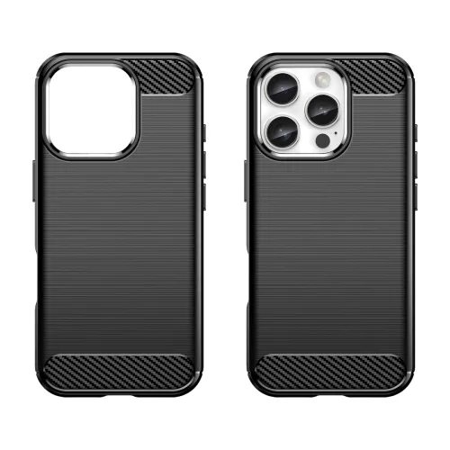 etui silikonowe carbon case do iphone 16 pro max - czarne na Arena.pl