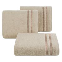 Ręcznik frotte z welurową bordiurą ALLY 30X50 beżowy