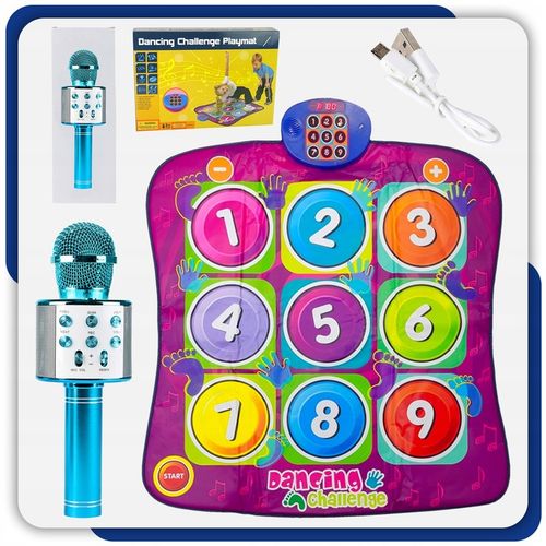 MATA MUZYCZNA do TAŃCZENIA TAŃCA + MIKROFON KARAOKE GŁOŚNIK BLUETOOTH 2W1 na Arena.pl