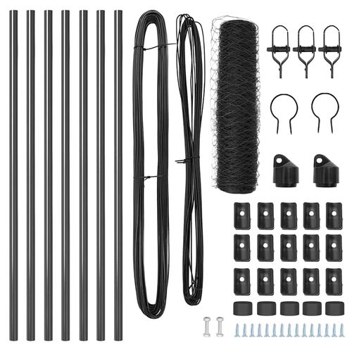 Ogrodzenie z słupkami Szary 0.6 x 10 m Stal pokryta PCV na Arena.pl