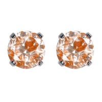 Studex Kolczyki Cubic Zirconia Neon Red W Pazurkach Srebrne System 75