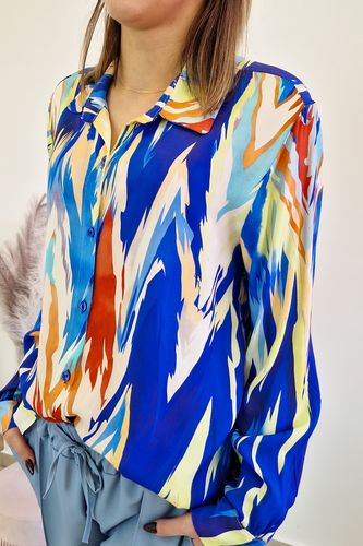 Chabrowa Wzorzysta Koszula Damska Picasso UNI na Arena.pl