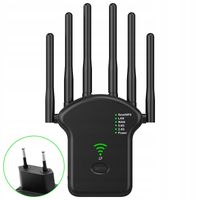 WZMACNIACZ SYGNAŁU WiFi REPEATER SIECI MOCNY 1200Mb/s 2.4G+5GHz - 6 ANTENY