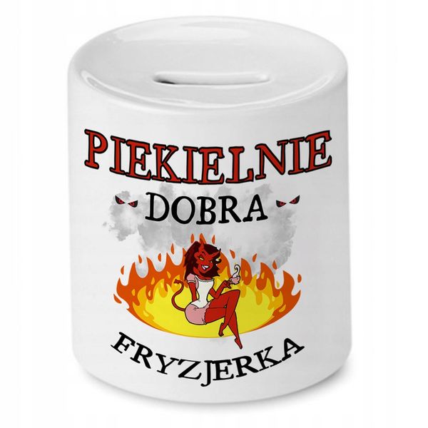 Skarbonka Dla Fryzjerki Idealny Imieniny Prezent Z Nadrukiem Ze Zdjęciem zdjęcie 1