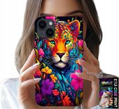 ETUI DO IPHONE 15 - KWIECISTE WZORY TYGRYS TYGRYSEK + FOLIA