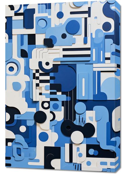 Obraz 60x90cm Niebieski Labirynt zdjęcie 1