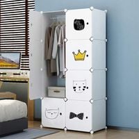 SZAFA GARDEROBA UBRANIOWA BIAŁA PÓŁKI REGAŁ SŁUPEK SOLIDNA