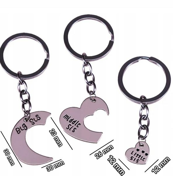 Brelok Trio Sisters Triangle Serce Przyjaciółki zdjęcie 1