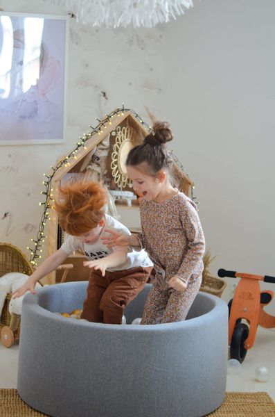 Suchy basen 90x30cm szary bez piłek zdjęcie 3