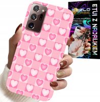 ETUI DO SAMSUNG NOTE 20 ULTRA - SERCA KRATKA RÓŻOWA OBUDOWA CASE + FOLIA