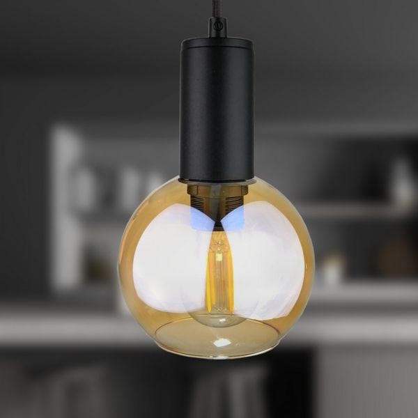 Lampa wisząca 1xE27 JANTAR BLACK zdjęcie 3