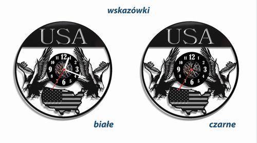 Zegar ścienny z płyty winylowej USA 2.3 na Arena.pl
