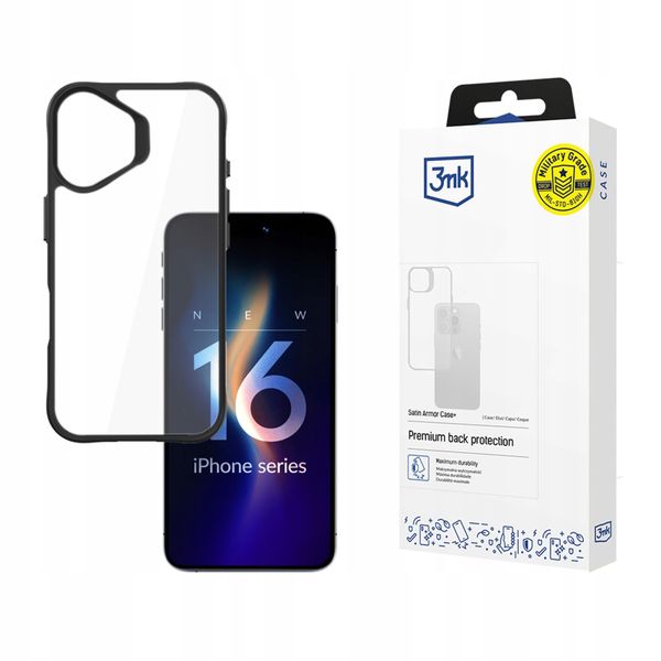 Satynowe etui na Apple iPhone 16 Plus - 3mk Satin Armor Case+ zdjęcie 1