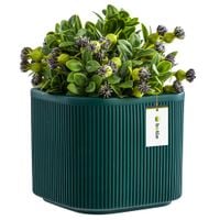 Doniczka osłonka ceramiczna Butelkowa zieleń 14,5 cm H13,5 cm Mat