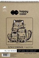 szkicownik na spirali happy color a5 80/90g 60 arkuszy