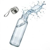 Szklana Butelka na Wodę 500ml - Szczelny Bidon Sportowy do Szkoły i na Siłownię