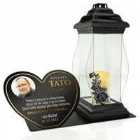 ZNICZ XXL wkład LED + DEDYKACJA na grób MAMY TATY