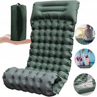 MATA SAMOPOMPUJĄCA KARIMATA DMUCHANA TREKKINGOWA Z PODUSZKĄ 200 X 67 X 10CM