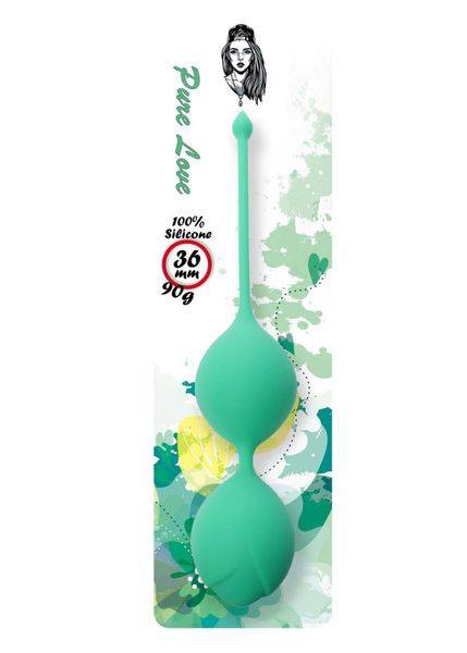 Silicone Kegel Balls 36mm 90g Green - Boss Series zdjęcie 2