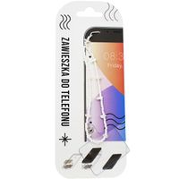 Zawieszka do telefonu - Białe koraliki 033