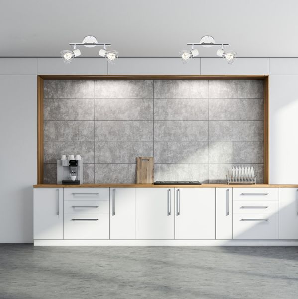 Verve listwa 2x40W E14 biały abażur chrom zdjęcie 12