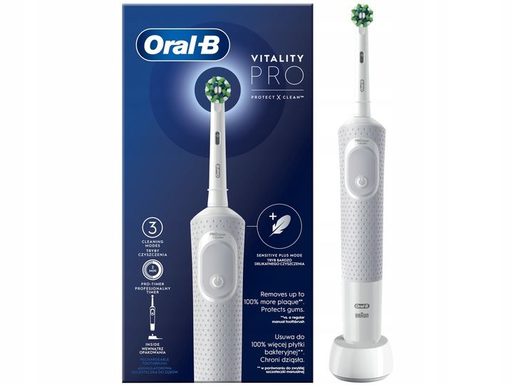 Szczoteczka Elektryczna do Zębów Oral-B Vitality Pro D103 Box Biała zdjęcie 7