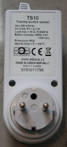 TERMOSTAT GNIAZDKOWY ELEKTROBOCK TS10 Z PROGRAMATOREM TYGODNIOWYM na Arena.pl