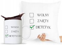 Zestaw Poduszka + Kubek Dla Dietetyka Dietetyczki Z Nadrukiem Ze Zdjęciem