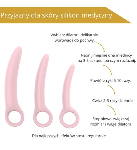 Zestaw silikonowych dilatorów pochwowych na Arena.pl