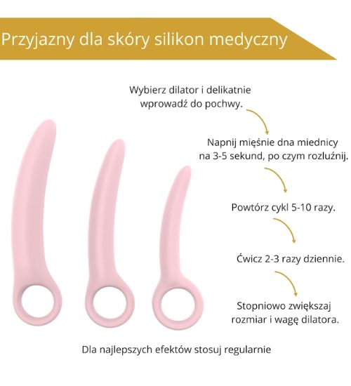 Zestaw silikonowych dilatorów pochwowych zdjęcie 2