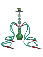 Zielona Duża Shisha Szisza Fajka Wodna Hookah 4 Węże Wysokość 44 cm Eldoro