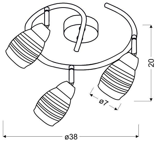 Jubilat spirala 3x10W E14 chrom zdjęcie 2