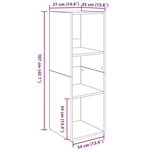 Szafka pod telewizor 3 pcs Czarny dąb 37 x 35 x 107.5 cm na Arena.pl