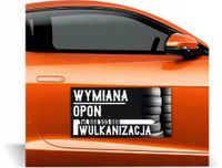 Magnes na samochód reklama magnetyczna 60x30cm WYMIANA OPON WULKANIZACJA