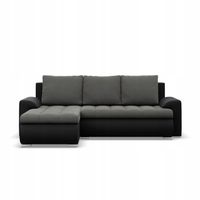 KANAPA NAROŻNIK FORESTA POPIEL CZARNY Rogówka Rozkładana Funkcja Spania