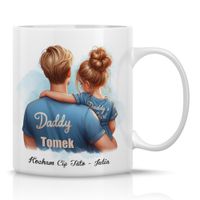 Prezent Dla Taty Na Dzień Ojca Kubek Z Dziećmi Z Imieniem Upominek