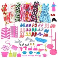 UBRANKA DLA LALEK SUKIENKI BUCIKI AKCESORIA MEGA ZESTAW XXL DODATKI