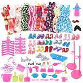 UBRANKA DLA LALEK SUKIENKI BUCIKI AKCESORIA MEGA ZESTAW XXL DODATKI